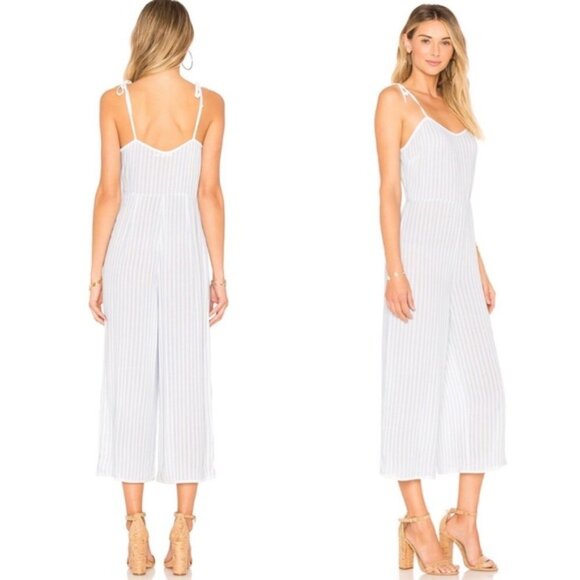 Tularosa Jacqueline Blue White Striped Jumpsuit XS - Picture 2 of 2